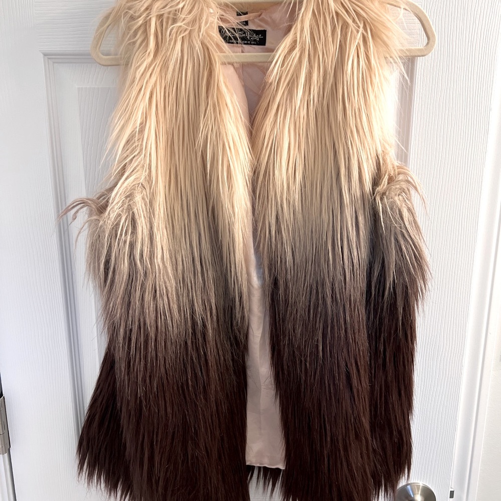 Ombre Faux Fur Vest